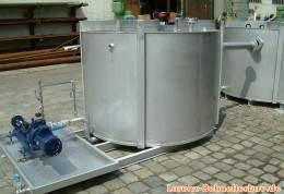 Tank Vorlage Primer je 2m³, Lackbehälter, ktl Behälter, ktl Becken, ktl Anlage, Edelstahlbehälter